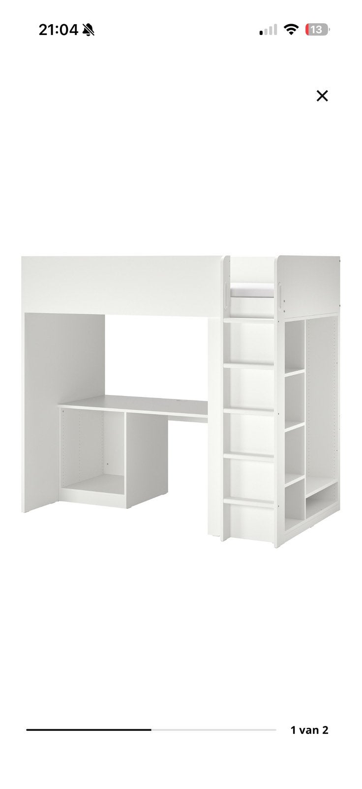 Smastad ikea bed als nieuw!, Ophalen, Zo goed als nieuw, Hoogslaper
