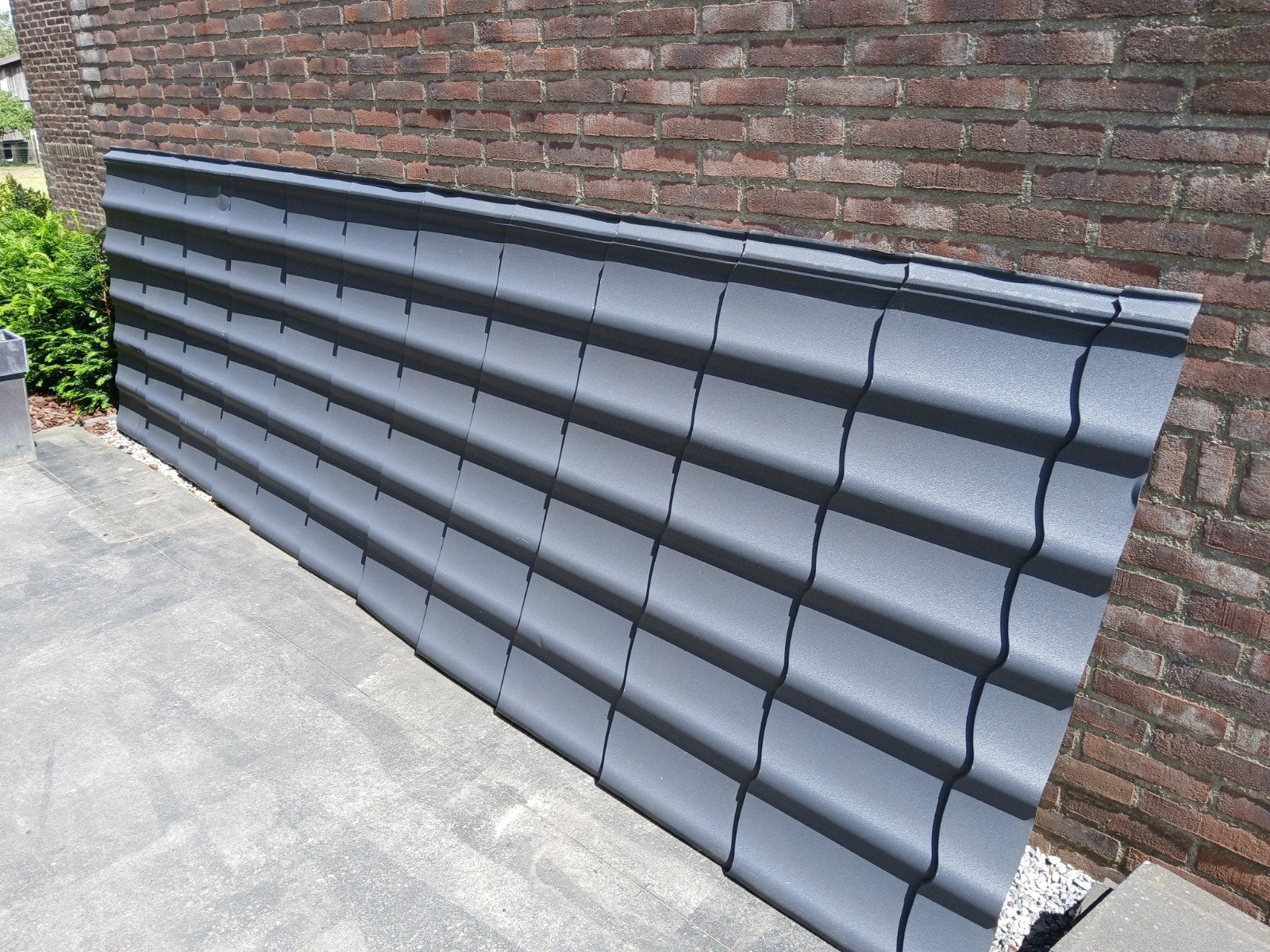 Dakpanplaat antraciet 1.15m x 4m - Nieuw, Doe-het-zelf en Verbouw, Dakpannen en Dakbedekking, Ophalen of Verzenden