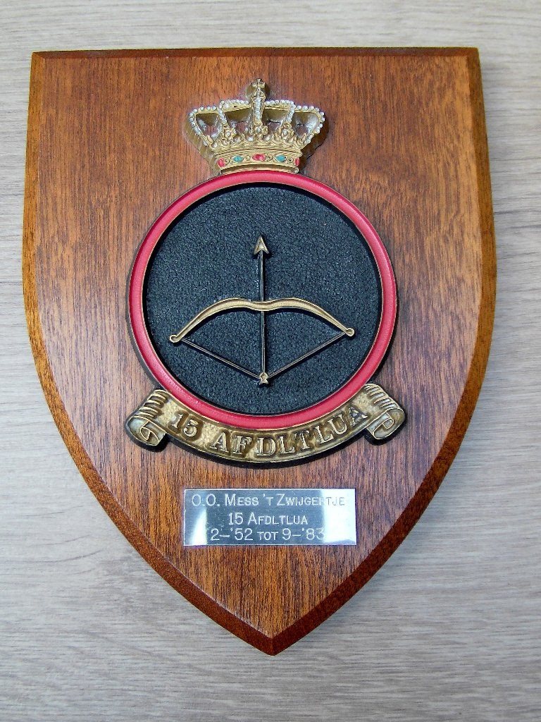 Wapenschild 15e Afdeling Lichte Luchtdoelartillerie OO Mess, Verzenden, Landmacht, Nederland, Embleem of Badge