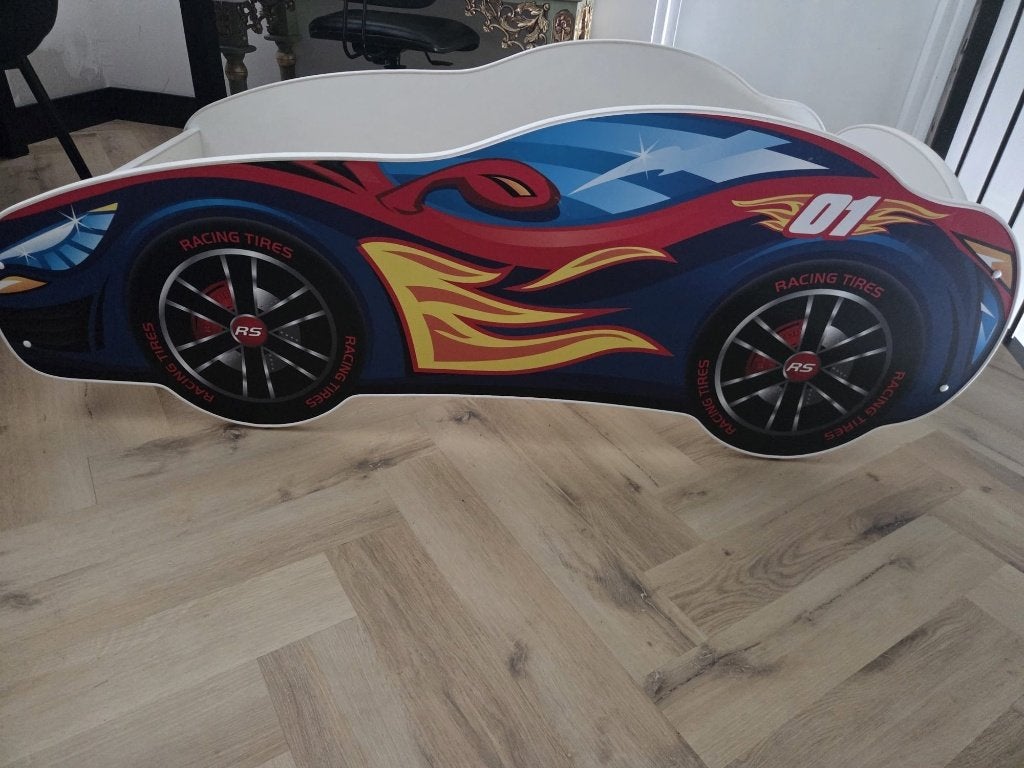 Kinderbed racecar, Ophalen, 70 tot 85 cm, 140 tot 160 cm, Zo goed als nieuw