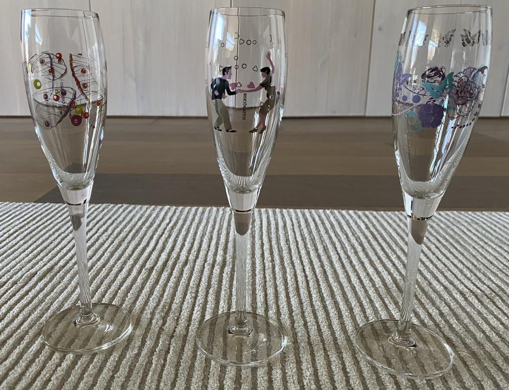 Ritzenhoff design champagneglazen kristalglas, Verzamelen, Ophalen, Zo goed als nieuw, Overige typen