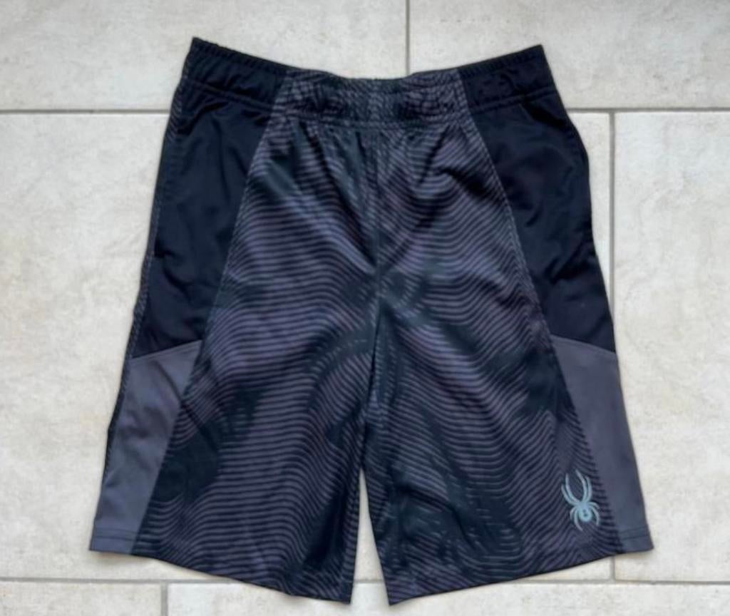 ZGAN Spyder sport broek mt m 10 12 140 146 152 grijs zwart, Spyder, Sport- of Zwemkleding, Ophalen of Verzenden, Zo goed als nieuw