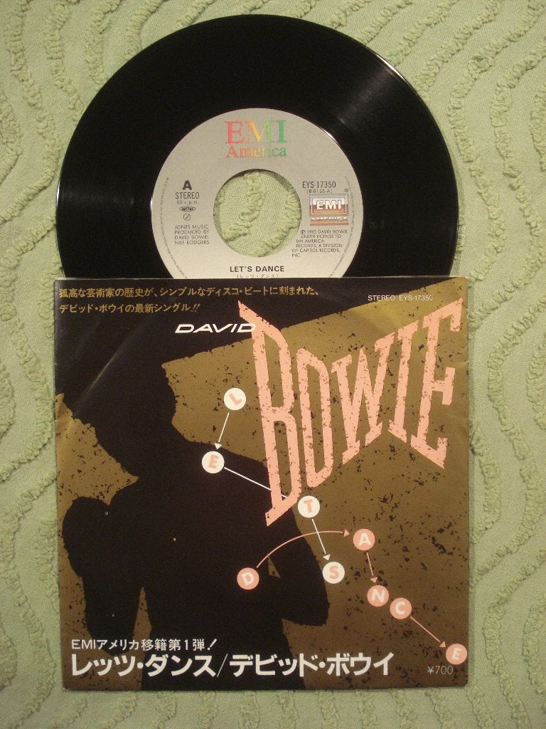 David Bowie 7" Vinyl Single: ‘Let’s dance’ (Japan), Ophalen of Verzenden, Zo goed als nieuw, 7 inch, Rock en Metal