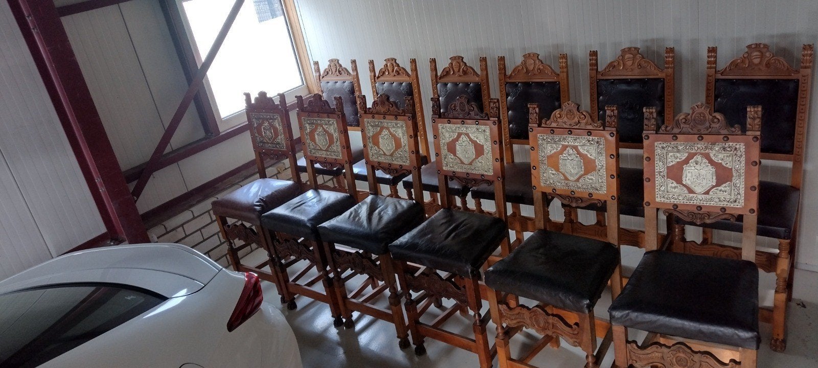 Antieke hoge mooie uitgevoerde en uitgesneden stoelen, Antiek en Kunst, Antiek | Meubels | Stoelen en Banken, Ophalen