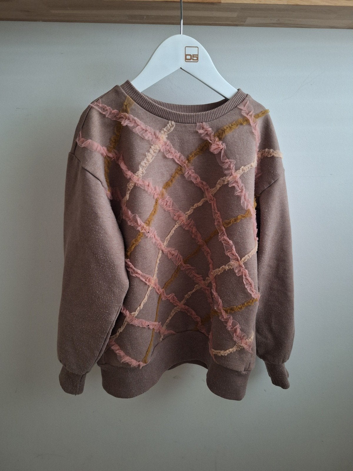 Leuke sweater, trui met tule v Little Hedonist maat 134-140, Kinderen en Baby's, Kinderkleding | Maat 134, Gebruikt, Meisje, Trui of Vest