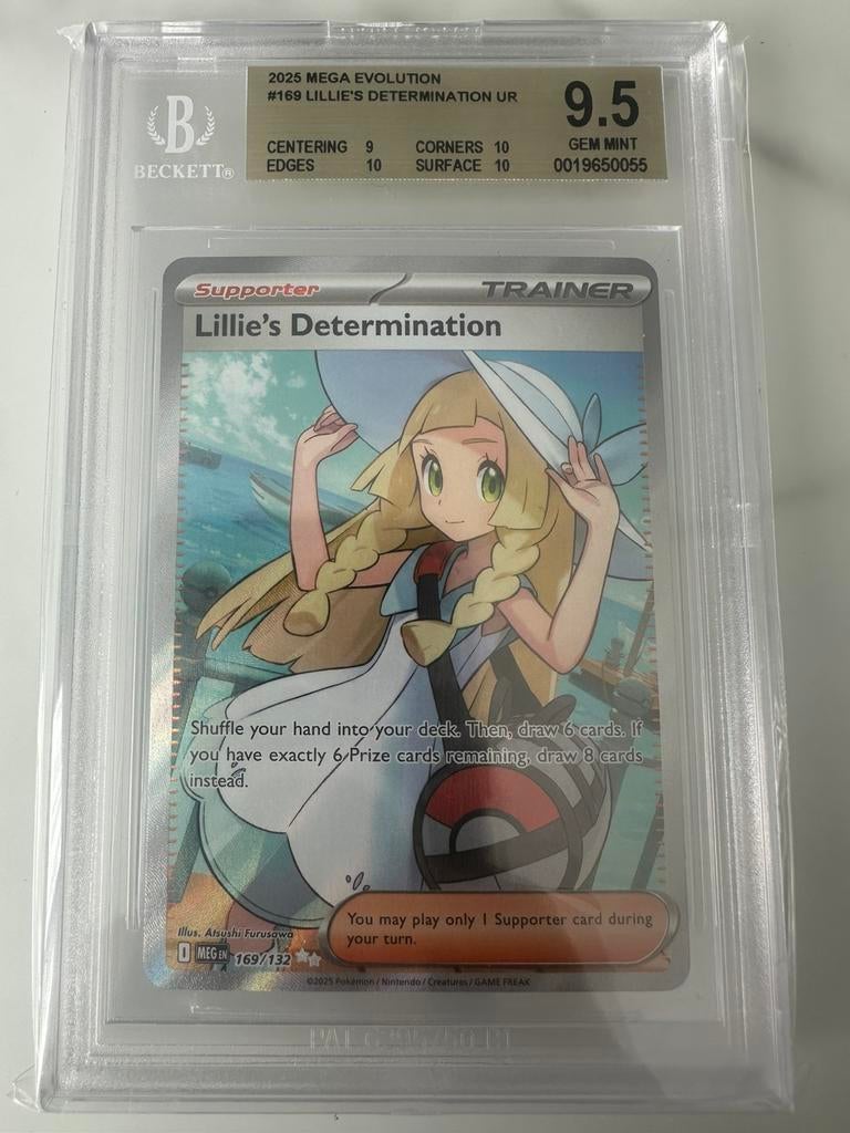 Pokémon BGS 9.5 Lilie’s Determination #169, Ophalen of Verzenden, Nieuw