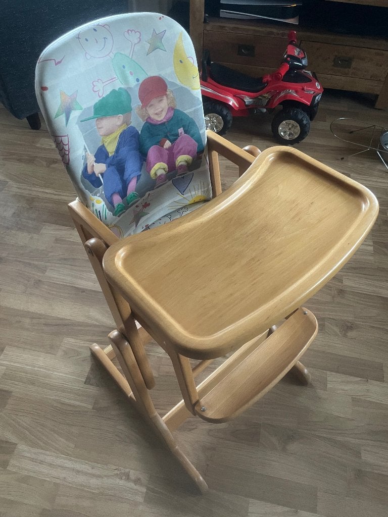 verstelbare Geuther Kinderstoel hout met kunststofbekleding, Ophalen, Gebruikt, Overige typen