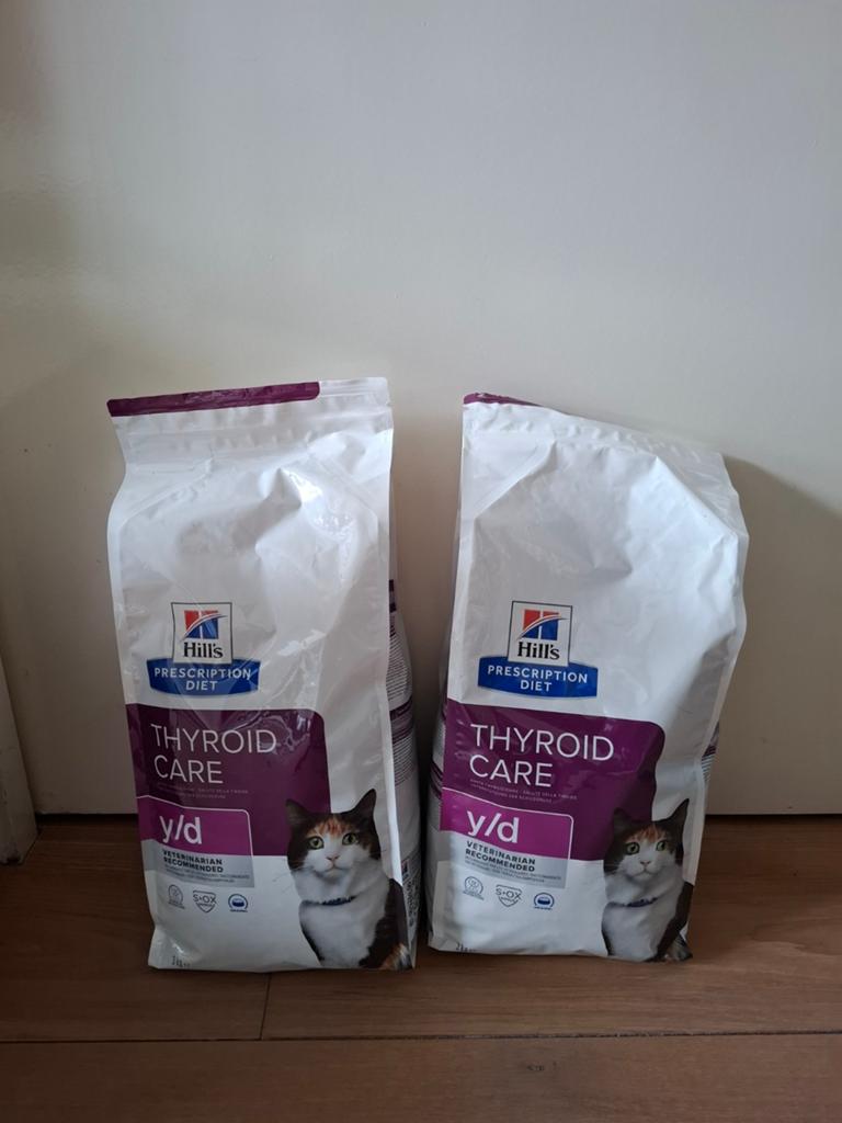 Hill's thyroid care y/d kattenvoer 2x 3kg, Ophalen of Verzenden, Kat