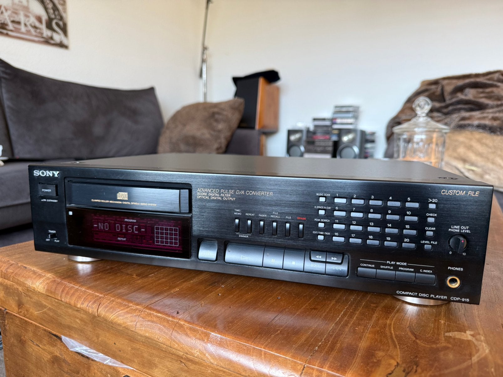 Sony CDP-915 Compact Disk Player - CDP 915, Ophalen of Verzenden, Gebruikt, Sony