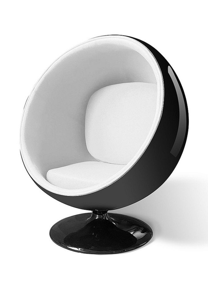 OHNO Egg Pod Lounge Stoel - Zwart, Wit, Niet ingevuld, Zwart, Nieuw, Ophalen of Verzenden