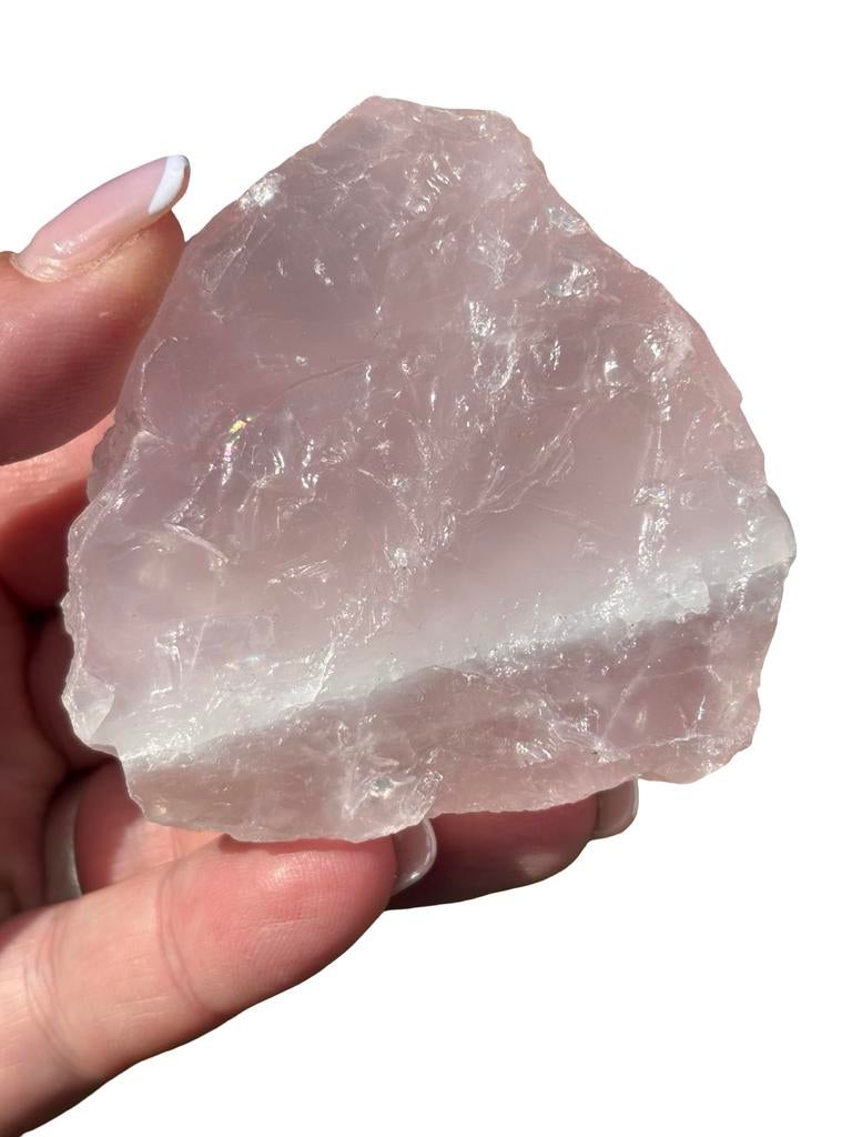 Ruwe Rozenkwarts Kristal - 142Gram, Ophalen of Verzenden, Nieuw