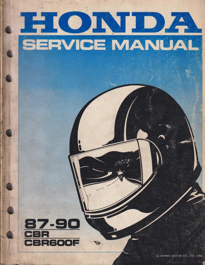 Honda CBR600F Service manuel Engels 1987-1990, Motoren, Ophalen of Verzenden, Gebruikt