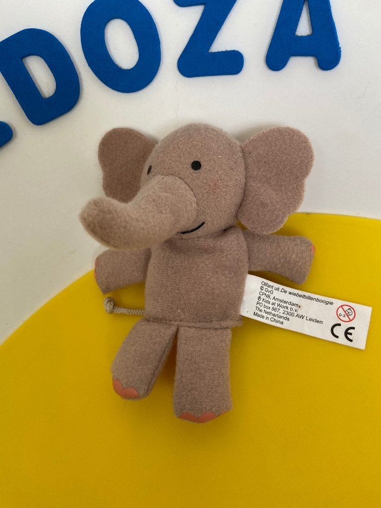 K2860 vingerpopje olifant wiebelbillenboogy, Ophalen of Verzenden, Zo goed als nieuw, Overige typen
