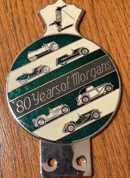 Morgan Three Wheeler Car Badge 80 Years, Ophalen of Verzenden, Zo goed als nieuw, Auto's