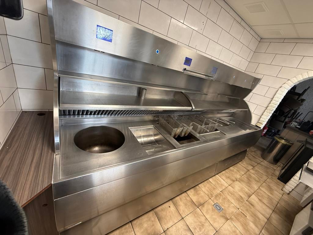 Hoogrendement Friteuse bakwand frituur gas horeca friet tent, Ophalen, Gebruikt, Fornuis, Frituur en Grillen