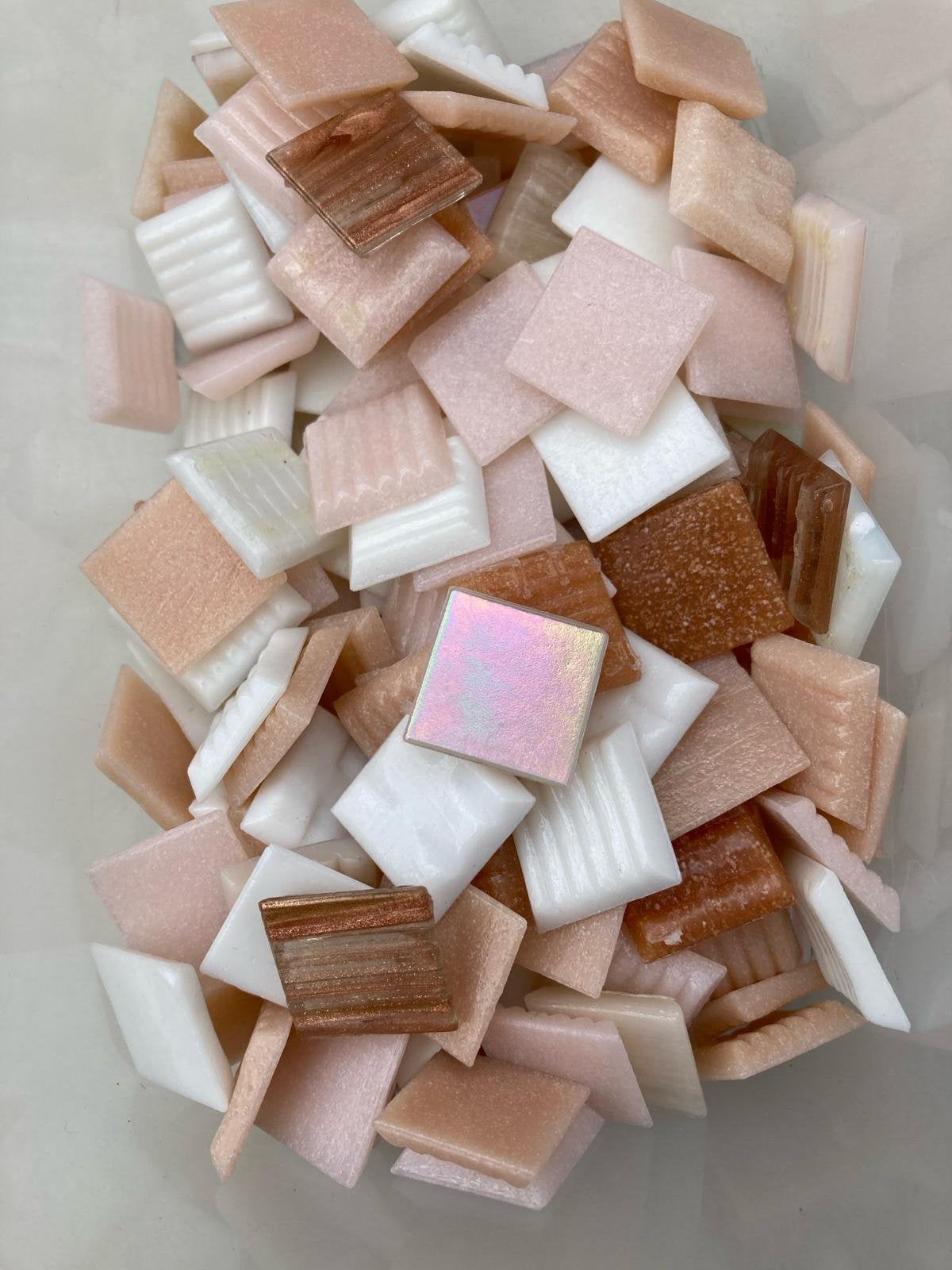Mozaiek steentjes mix luxe roze 2 cm 500 gram, Ophalen of Verzenden, Zo goed als nieuw