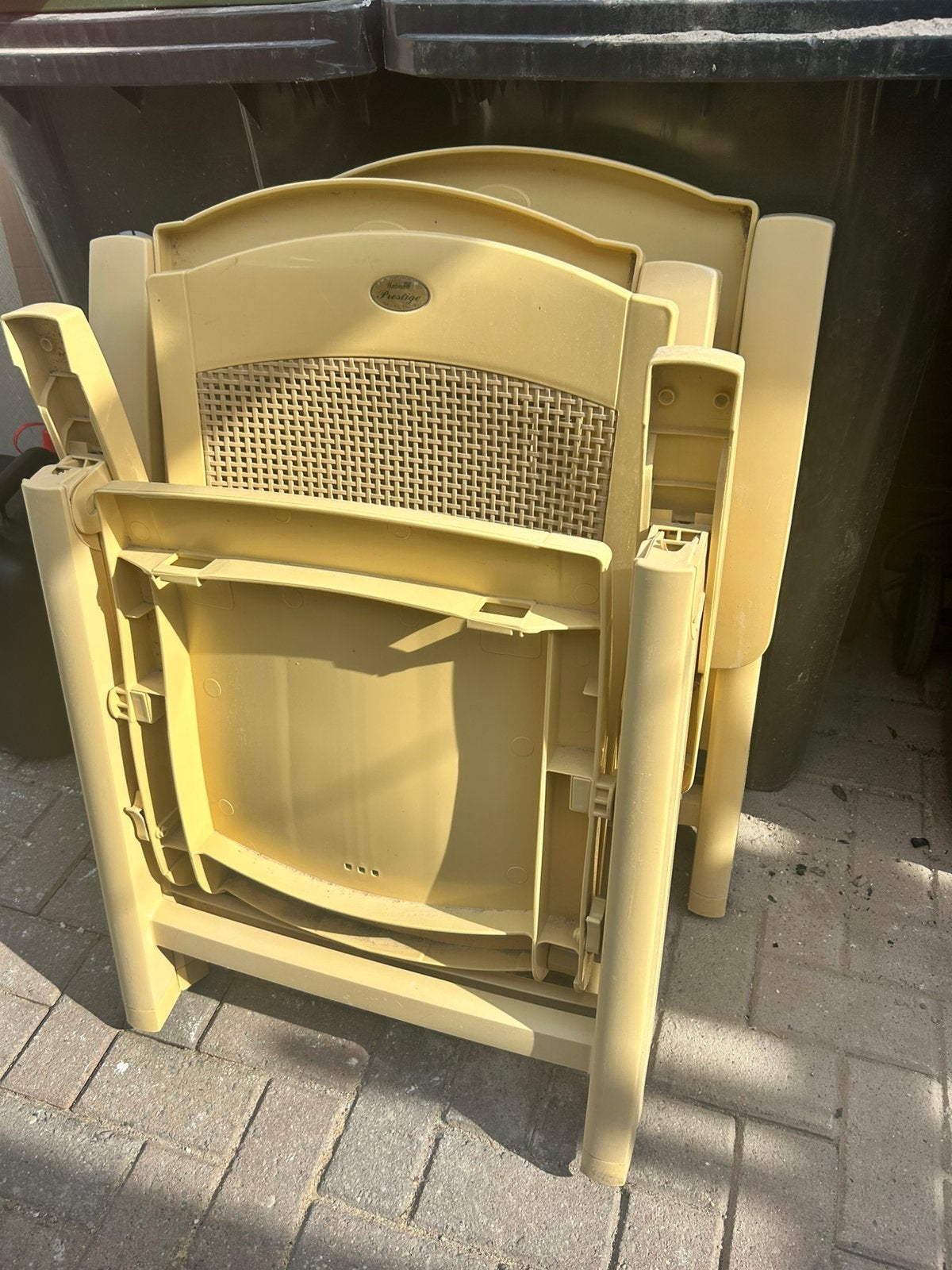 Hartman tuinset, Tuin en Terras, Tuinsets en Loungesets, Gebruikt, Tuinset, Kunststof, 4 zitplaatsen, Eettafel, Ophalen