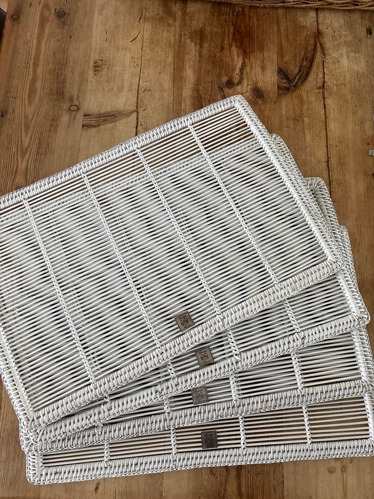 Rieten placemats Rivièra Maison wit, Ophalen of Verzenden, Zo goed als nieuw