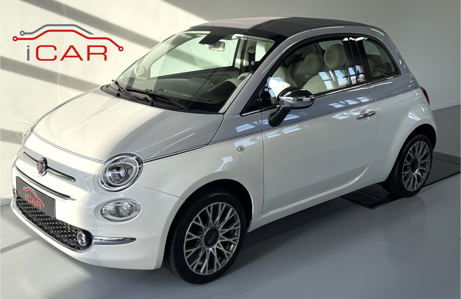 Fiat 500C 1.2 Collezione- Bi Colore-Carplay-Digi dash-Cruise, Auto's, Voorwielaandrijving, Gebruikt, 4 cilinders, Cabriolet
