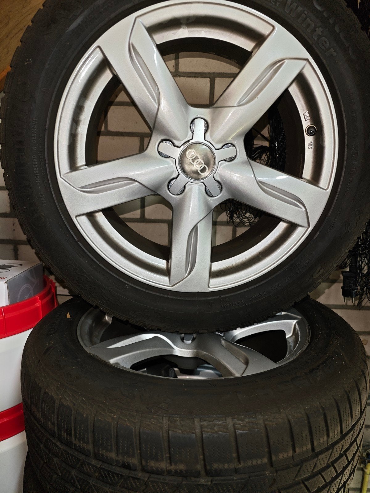 VW/AUDI VELGEN 225-55-17 + WINTERBANDEN, Auto-onderdelen, Banden en Velgen, Ophalen, Banden en Velgen, Nieuw, 17 inch
