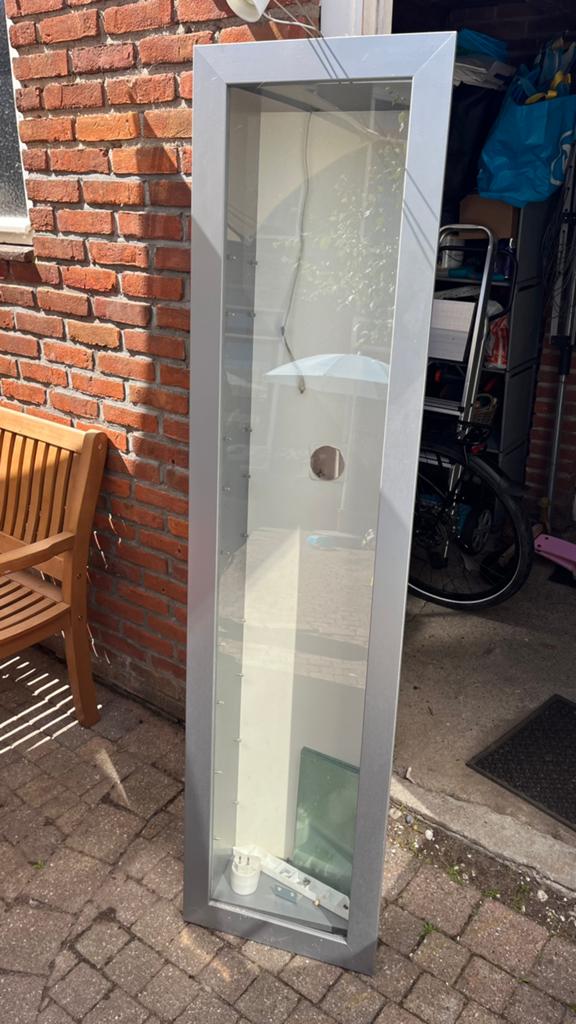 Vitrinekast, Ophalen, 50 tot 100 cm, Zo goed als nieuw, 150 tot 200 cm