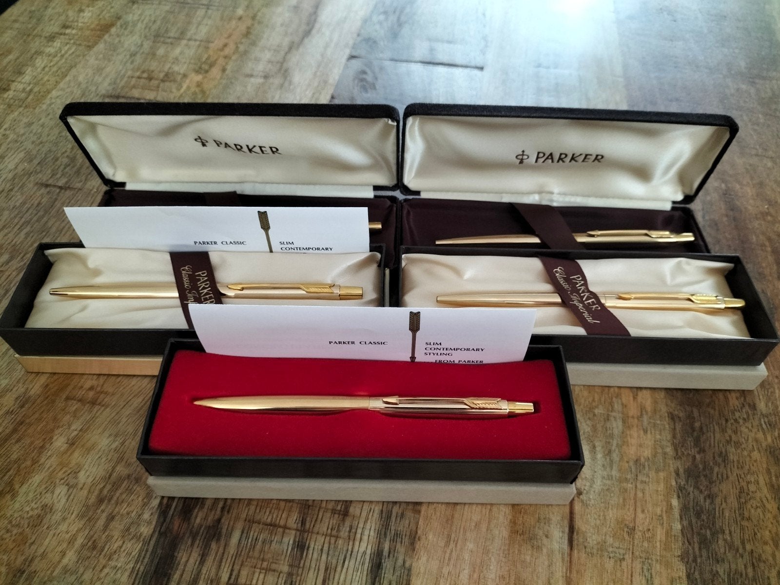5x Parker Classic Imperial -NOS- Goldplated, Verzamelen, Pennenverzamelingen, Nieuw, Ophalen of Verzenden, Met reclame, Parker