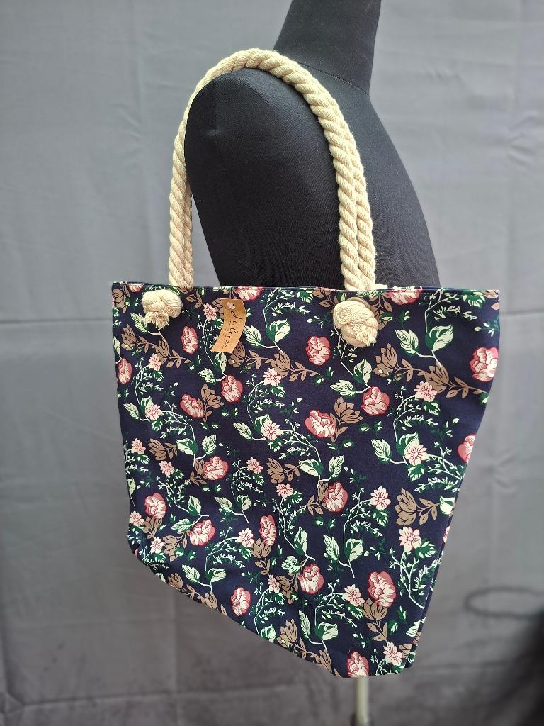 Juleeze beach bag / shopper donkerblauw, Anneonline, Steenbergen, Blauw, Shop@wesell4u.nl