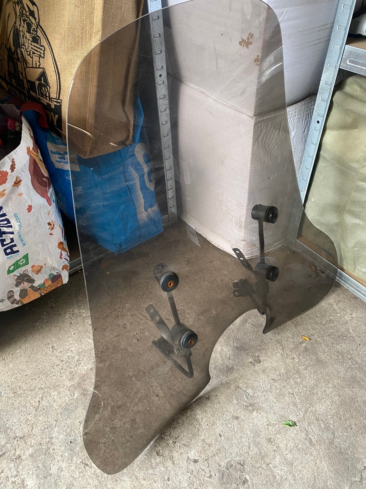 Windscherm scooter met bevestiging, Ophalen