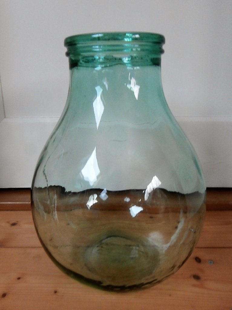 Grote glazen vloervaas, CMP 12, Transparant, Ophalen of Verzenden, 36 cm, Glas