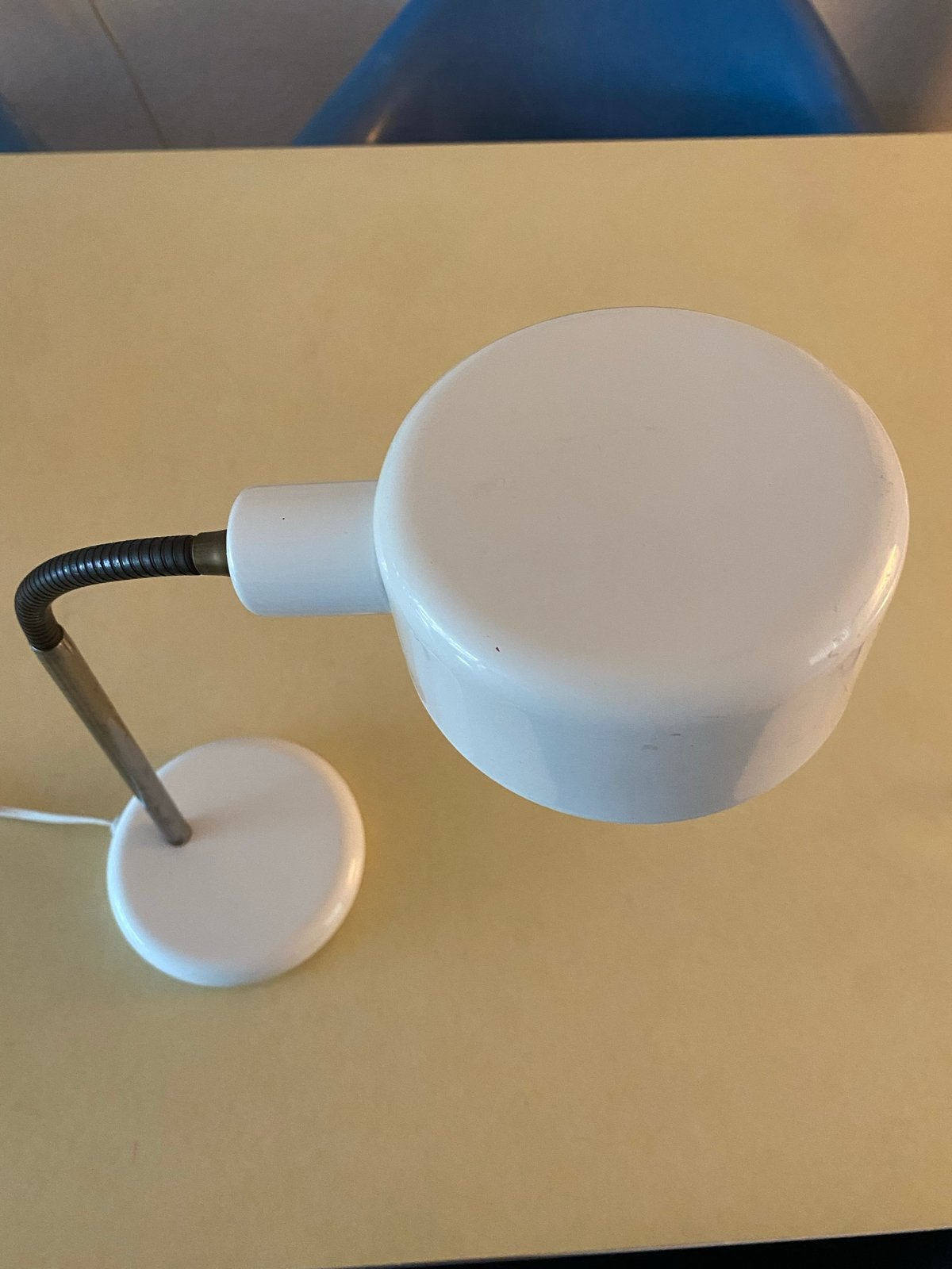 Vintage Buro Lamp - Wit met Flexibele Arm, Ophalen