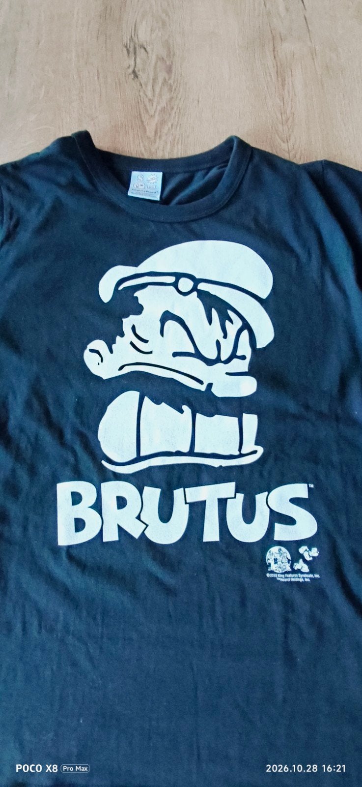 Zwart Brutus T-shirt, maat S, Kleding | Heren, Verzenden, Zwart, Zo goed als nieuw, Toposhirt
