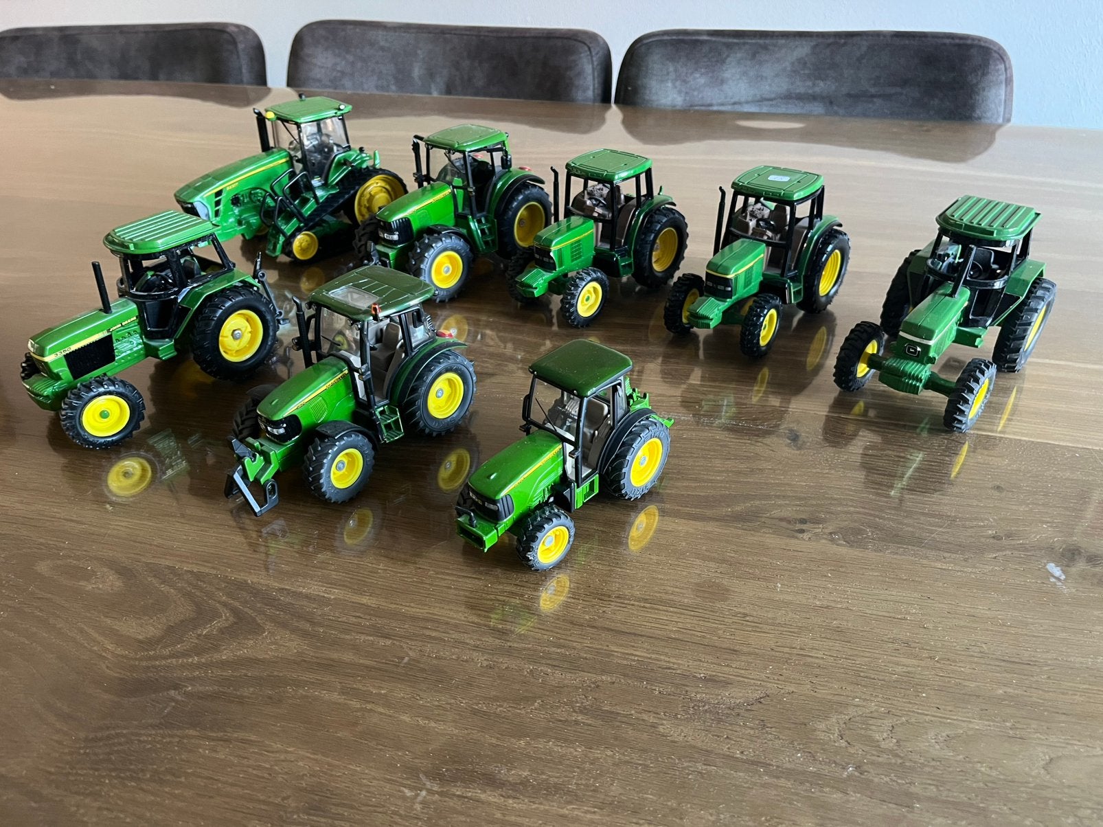 Partij 8 John Deere tractors Ertl Siku, Ophalen of Verzenden, Zo goed als nieuw, Tractor of Landbouw, SIKU