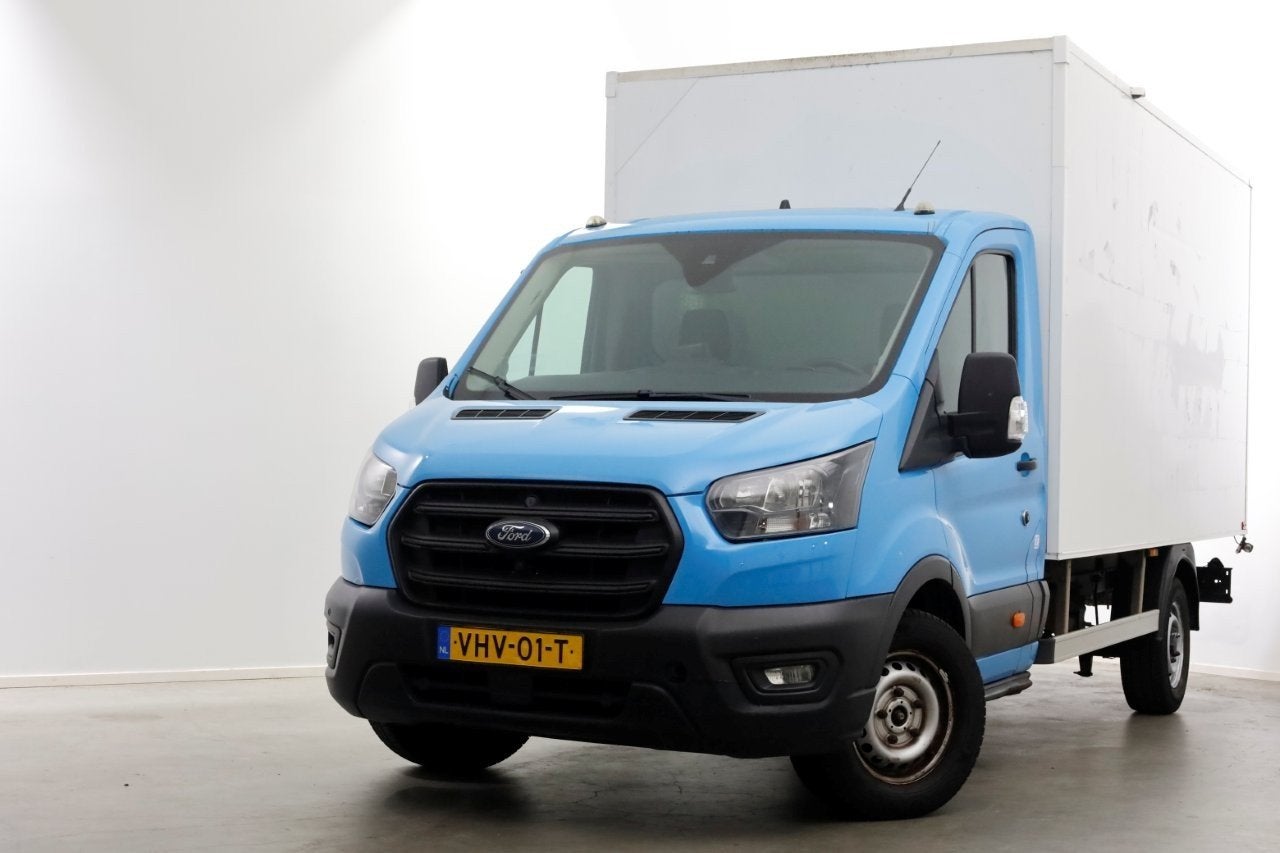 Ford Transit 350 2.0 TDCI 130pk E6 Bakwagen met achterdeuren, Auto's, Voorwielaandrijving, Dealer onderhouden, 15 km/l, Euro 6