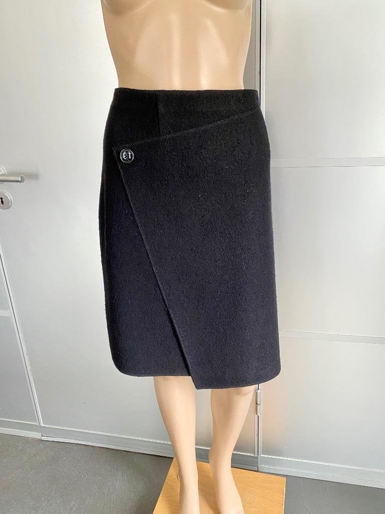 H979 Gerry Weber maat 44=L wollen rok zwart wol, Kleding | Dames, Rokken, Zwart, Maat 42/44 (L), Ophalen of Verzenden, Zo goed als nieuw