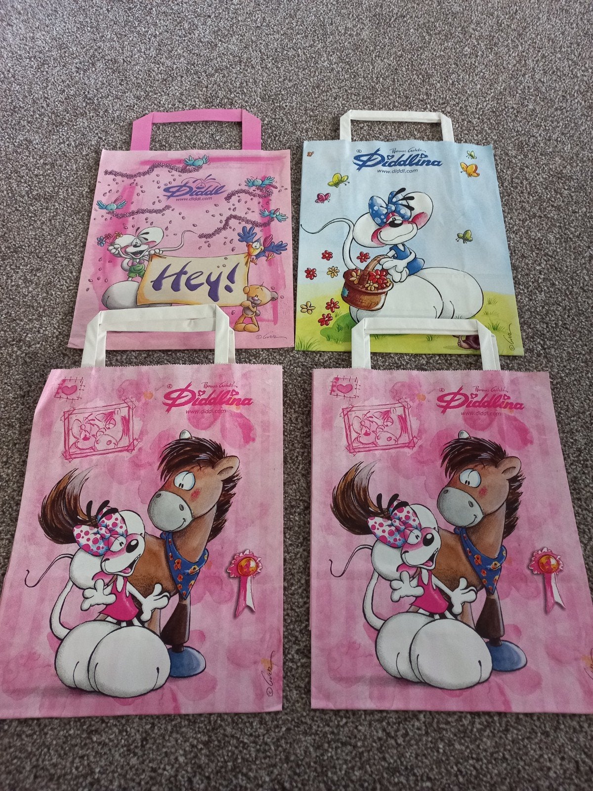 4 Diddl en Diddlina kadozakjes, Ophalen of Verzenden, Verschillende figuren, Nieuw, Tas, Koffer of Zak