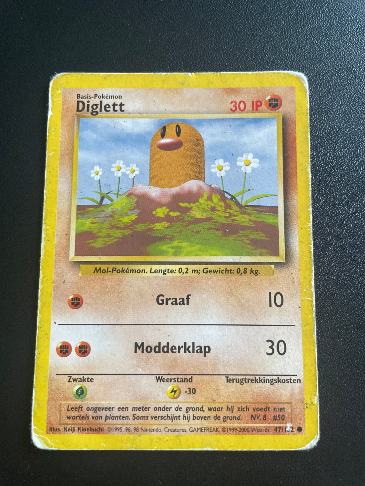 Pokémon Kaart Diglett (Basis-Pokémon) - Gebruikt, Ophalen of Verzenden, Gebruikt, Losse kaart