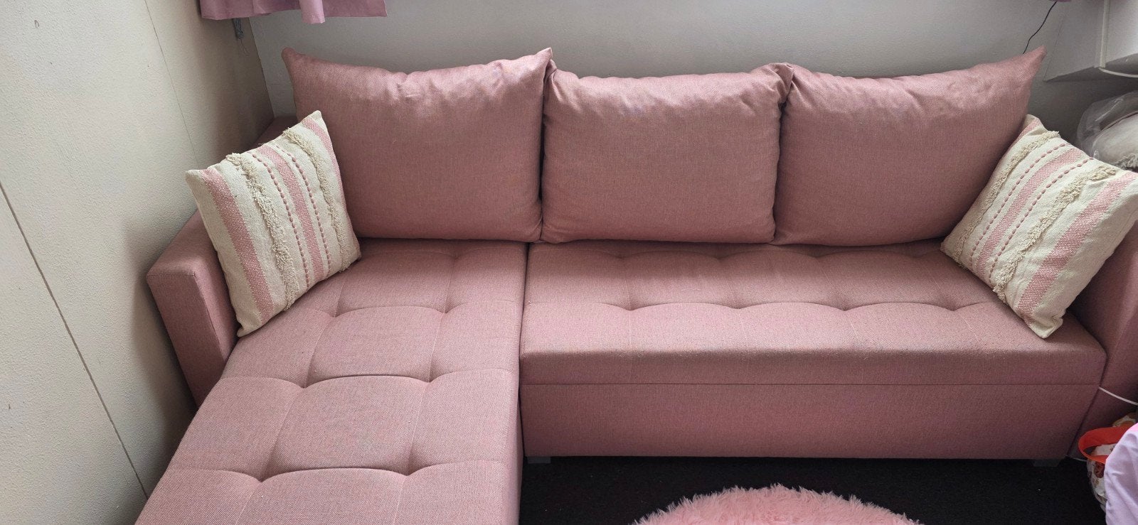 roze slaapbank, Ophalen, Gebruikt, Tweepersoons