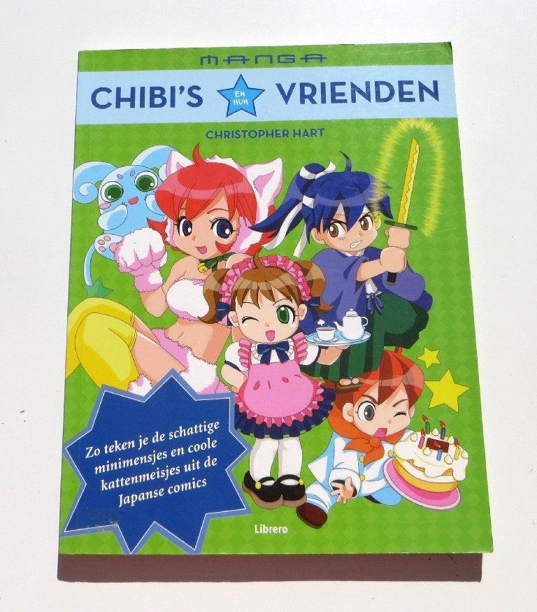 Tekenboek M5354: Hart - Manga Chibi's en hun vrienden 13+, Ophalen of Verzenden, Zo goed als nieuw, Tekenen en Schilderen, Geschikt voor kinderen