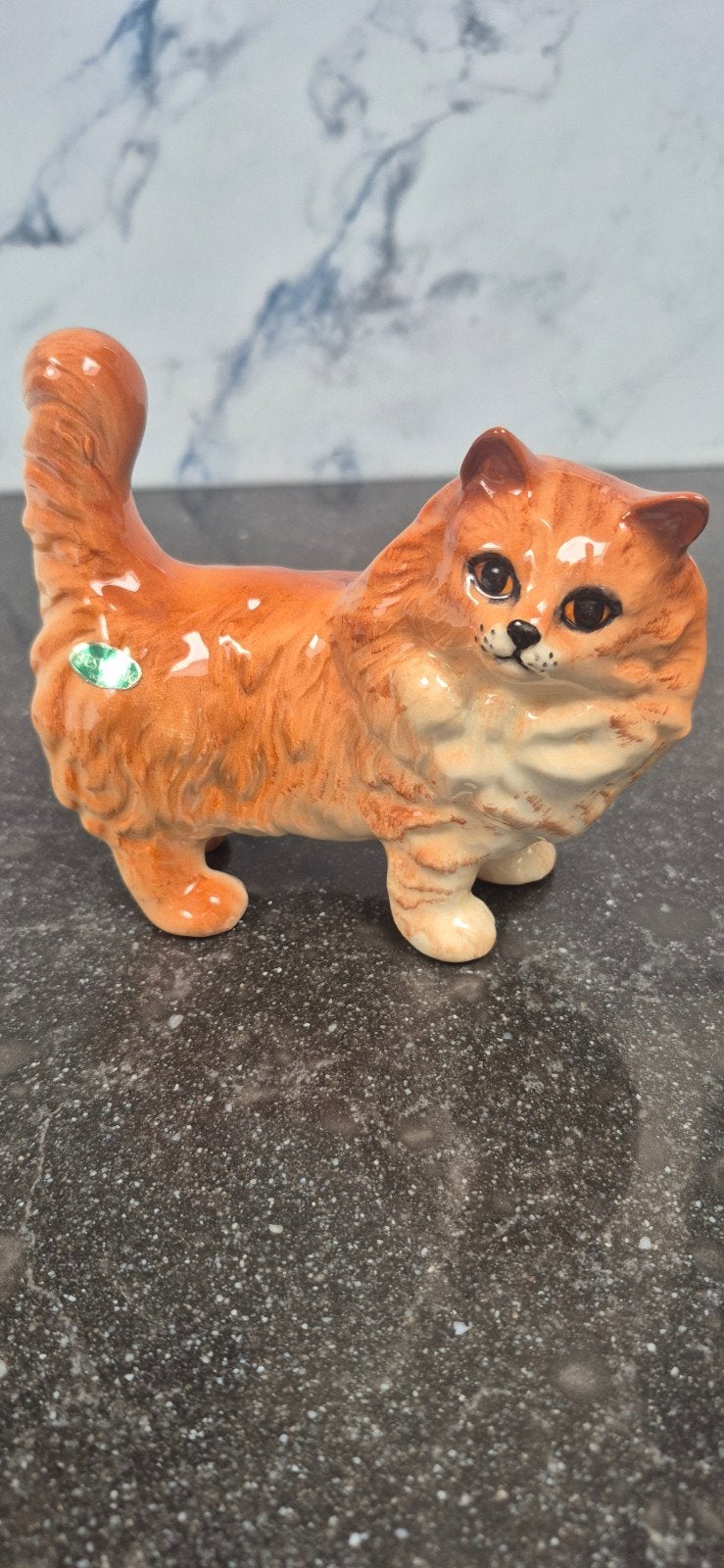 Beswick Perzische Kat Oranje Tabby Figuur, Ophalen of Verzenden, Zo goed als nieuw, Hond of Kat, Beeldje of Figuurtje