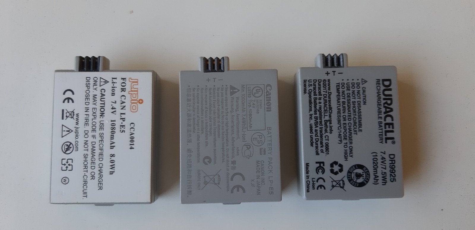 Batterij Accu Digitale Camera Canon LP-E5 (3 stuks), Ophalen of Verzenden
