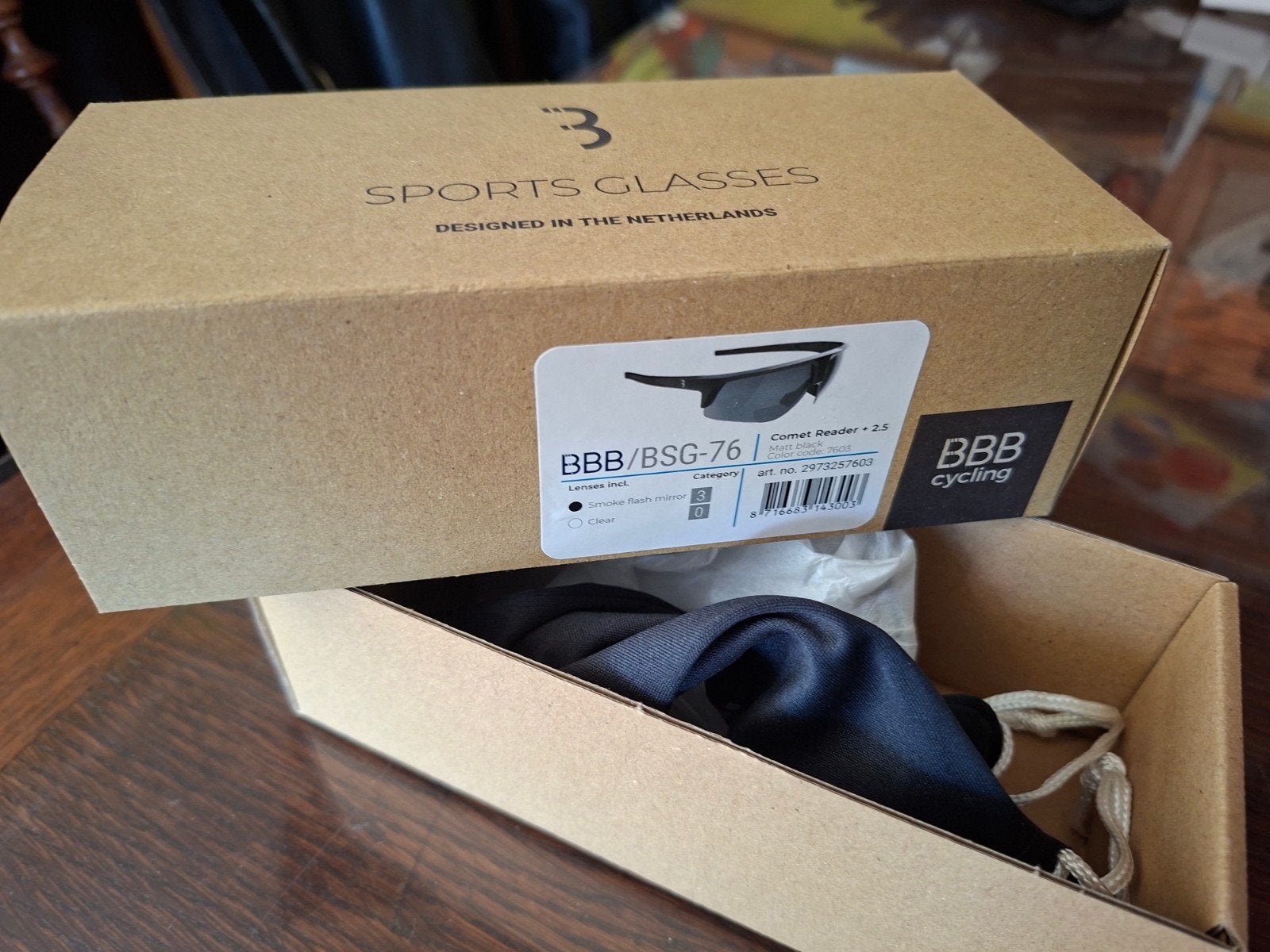 BBB Cycling Sports Glasses Cornet Reader +2.5, Overige merken, Zwart, Nieuw, Ophalen of Verzenden