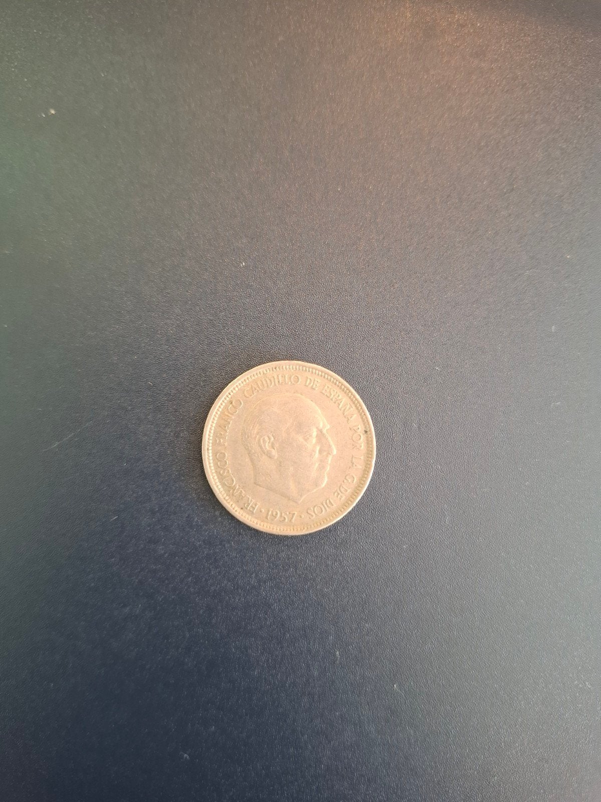 Spaanse 5 Peseta munt uit 1957 - Francisco Franco, Postzegels en Munten, Ophalen of Verzenden, Gestempeld