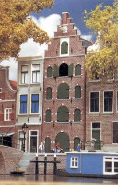 Holland Scale 004 Pakhuis met trapgevel, nieuw in OVP, HO, Overige merken, Wisselstroom, Brug, Tunnel of Gebouw, Nieuw