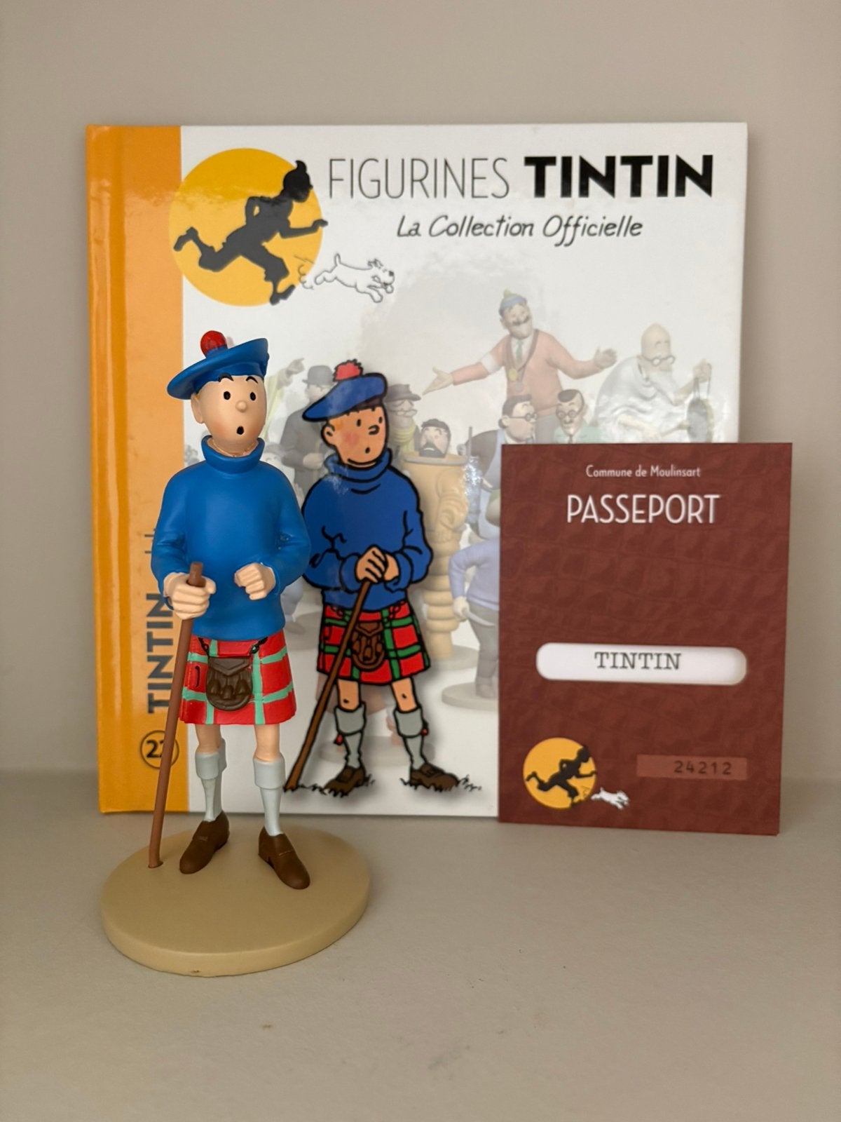 Kuifje/Tintin beeld Kuifje Kilt Moulinsart, Verzamelen, Stripfiguren, Ophalen of Verzenden, Kuifje, Zo goed als nieuw, Beeldje of Figuurtje