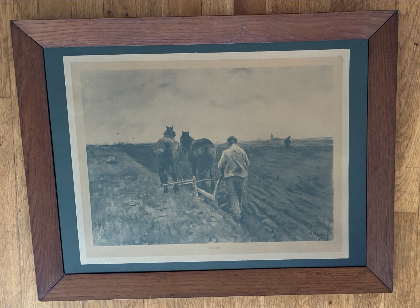 De Ploeger - Anton Mauve (Ingelijst), Antiek en Kunst, Kunst | Tekeningen en Foto's, Ophalen, Lithografie, Ingelijst