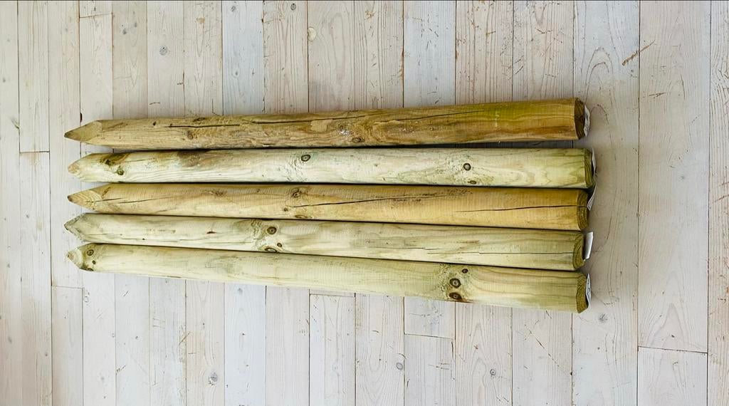 5 Nieuwe grondpalen/rondpalen 6.0 x 100 cm, Ophalen, Nieuw