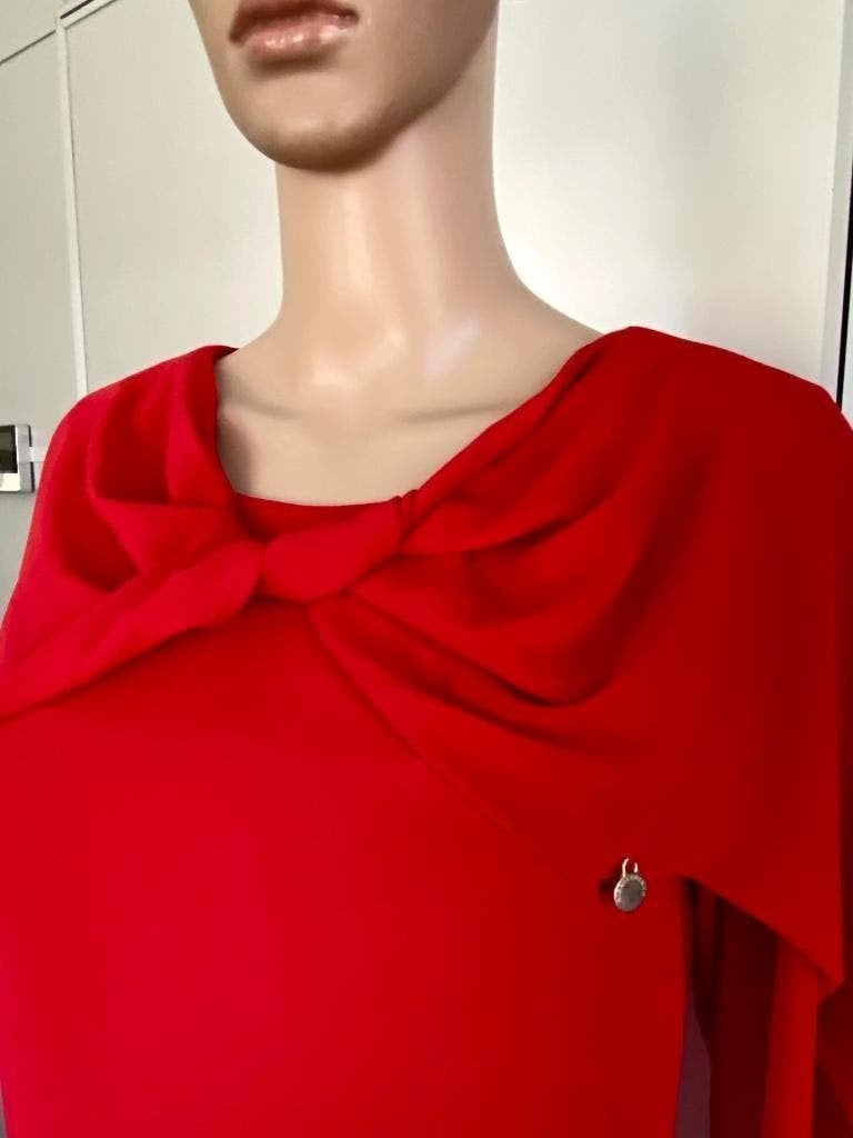 J116 Rinascimento maat 36=S jurk jurkje rood feestjurk feest, Kleding | Dames, Rinascimento, Ophalen of Verzenden, Zo goed als nieuw
