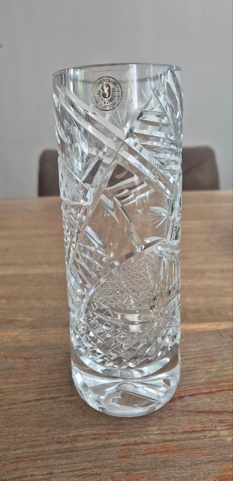 Mooie kristallen vaas, 20 cm, afkomstig uit Skopje/Macedonië, Ophalen