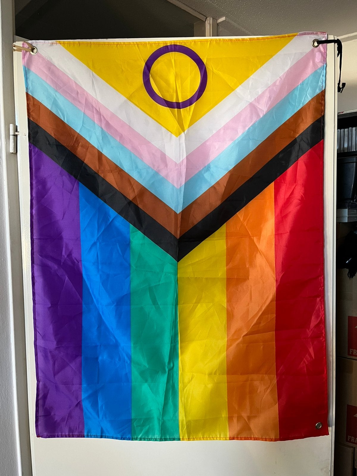 Pride Intersekse Inclusieve Progress Pride Regenboog vlag, Ophalen of Verzenden, Nieuw