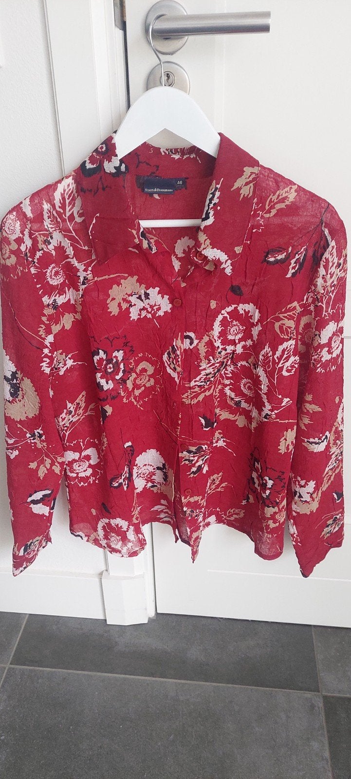 Dames blouse, Ophalen, Zo goed als nieuw, Maat 46/48 (XL) of groter, Rood